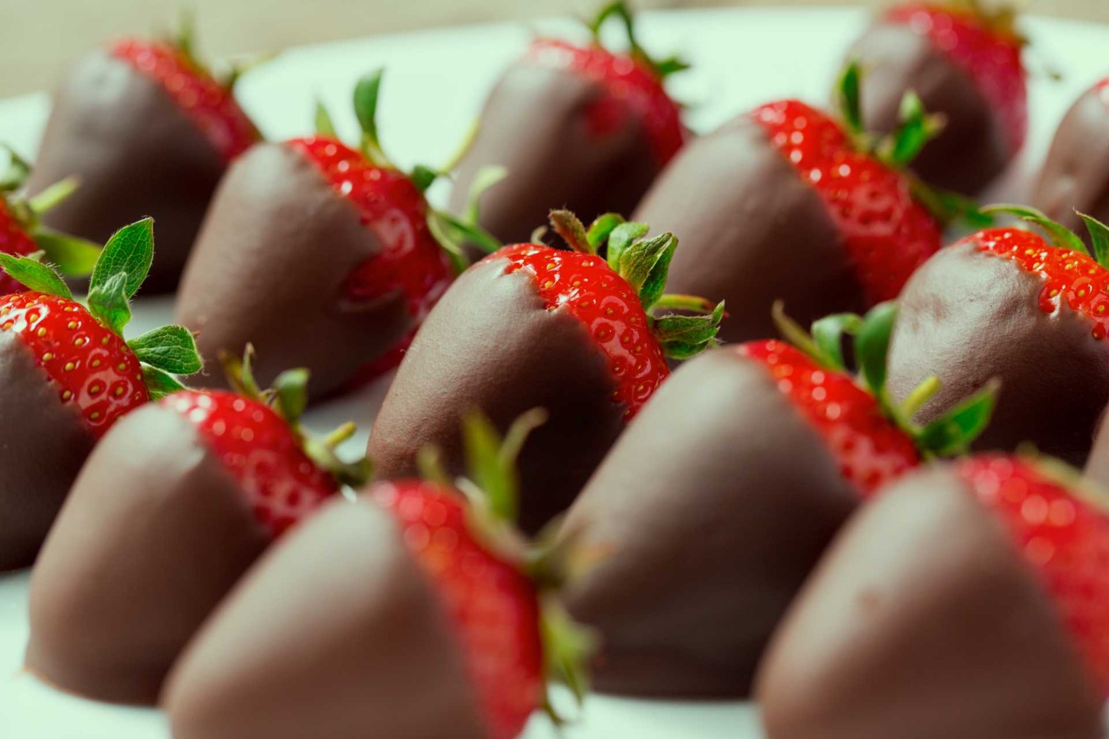 Frutillas sueltas en chocolate